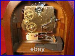 Howard Miller Hermle Barrister Mantle Clock Westminster Chime Key Wind, Works