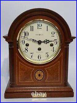 Howard Miller Inlaid Mantle Clock Westminster Chime Barrister Model No # 613-180