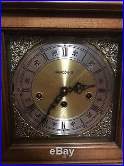 Howard Miller Key Wind Westminster Chime Mantle Clock Good Germany Made 340-020a