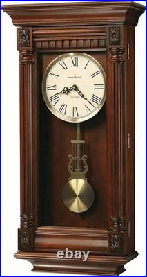 Howard Miller Lewisburg Wooden Wall Clock Lyre Pendulum & Westminster Chime An