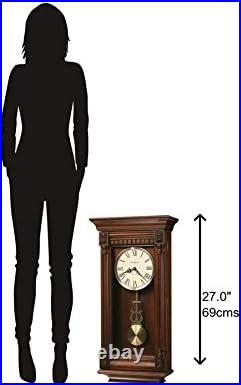 Howard Miller Lewisburg Wooden Wall Clock Lyre Pendulum & Westminster Chime An