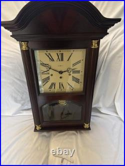 Howard Miller Mahogany Triple Chime Wall Clock Westminster St Michaels 612-224