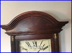 Howard Miller Mahogany Triple Chime Wall Clock Westminster St Michaels 612-224