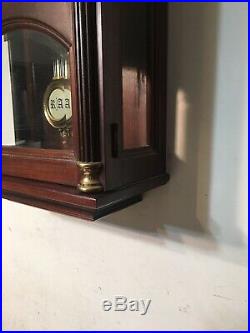 Howard Miller Mahogany Triple Chime Wall Clock Westminster St Michaels 612-224