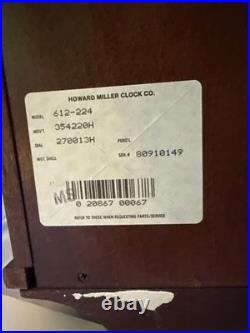 Howard Miller Mahogany Triple Chime Wall Clock Westminster St Michaels 612-224