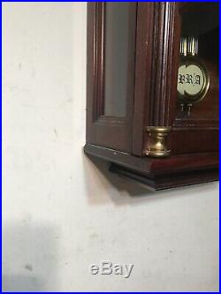 Howard Miller Mahogany Triple Chime Wall Clock Westminster St Michaels 612-224