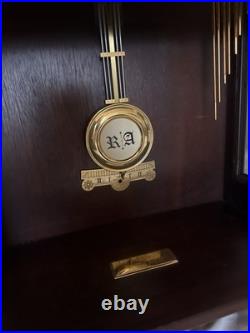 Howard Miller Mahogany Triple Chime Wall Clock Westminster St Michaels 612-224