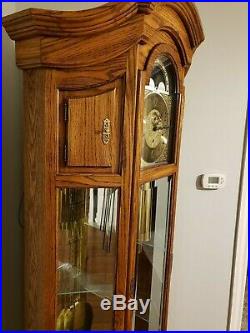 Howard Miller Majestic Grandfather Clock Curio- excellent condition