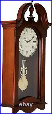 Howard Miller Malia Wall Clock 625-466 Cherry, Quartz & Single Chime Movement