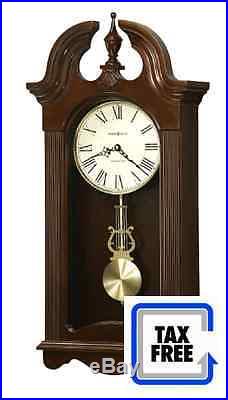 Howard Miller Malia Wall Clock with Westminster Chime, Cherry Finish, Quartz Mov