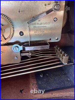 Howard Miller Mantel Clock 2Jewel #340-020 Made In Germany-No Key-Runs & Chimes