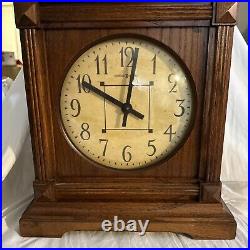 Howard Miller Mantel Clock 630-165 Dual Chime Oak Works