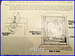 Howard Miller Mantel Clock Model 612437 Westminster Chimes Western GERMANY 8 Day