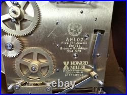 Howard Miller Mantel Clock Westminster AEL02 5 Jewels & 6 Bronze Bushings