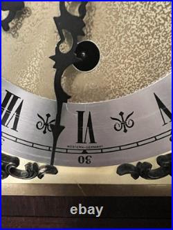 Howard Miller Mantel Clock with Westminster Chimes Model -1050-020 All Works