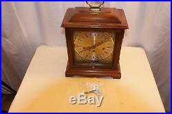 Howard Miller Mantel Shelf Clock Graham Bracket 340-020 Westminster Chimes & Key