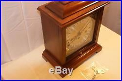 Howard Miller Mantel Shelf Clock Graham Bracket 340-020 Westminster Chimes & Key