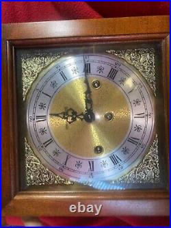 Howard Miller Mantle Clock 340-020 Quarter Hour Chimes Tested Works With Key