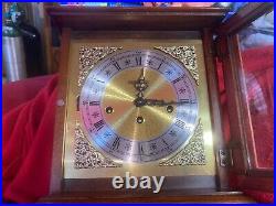 Howard Miller Mantle Clock 340-020 Quarter Hour Chimes Tested Works With Key