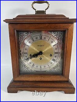Howard Miller Mantle Clock Model 340-020 Electric Quartz Wood W Key