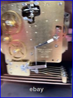 Howard Miller Mantle Clock Model 340-020 Electric Quartz Wood W Key