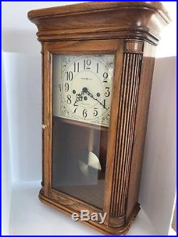 Howard Miller Mechanical 1/4 Hour Westminster Chime Oak Wall Clock 613-108
