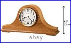 Howard Miller Nicholas Golden Oak & Brass 635-100 Mantel Clock Westminster Chime