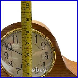 Howard Miller Nicholas Golden Oak & Brass 635-100 Mantel Clock Westminster Chime