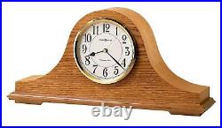 Howard Miller Nicholas Mantel Clock 635-100 Golden Oak Finish, Polished Bra