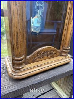 Howard Miller Oak Clock. 620-140 Vintage Westminster Chime. READ