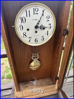 Howard Miller Oak Clock. 620-140 Vintage Westminster Chime. READ