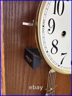 Howard Miller Oak Clock. 620-140 Vintage Westminster Chime. READ