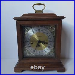 Howard Miller Oak Mantel Clock Westminster Chime 340-020 West Germany 2 Jewels