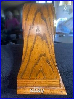 Howard Miller Quarter Hour Strike Oak Mantle Clock With Key Excellent