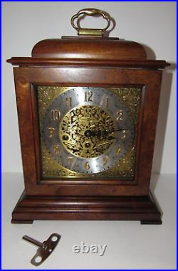 Howard Miller Quarter Hour Westminster Chime Bracket Clock 8-day, Key-wind