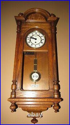 Howard Miller Quarter Hour Westminster Chime Vienna Style Wall Clock 8-Day