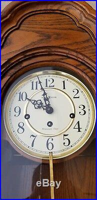 Howard Miller Rare 613-106 Key Wound, Westminster Chime Wall Clock