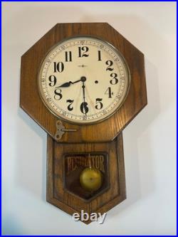 Howard Miller Regulator Wall Clock Chimes Mechanical Key 612-533 Honey Oak Works Howard Miller Regulator Wall Clock Chimes Mechanical Key 612-533 Honey Oak Works