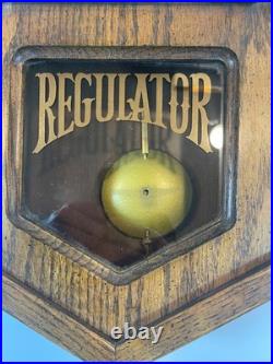 Howard Miller Regulator Wall Clock Chimes Mechanical Key 612-533 Honey Oak Works