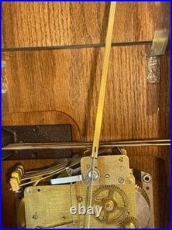 Howard Miller Regulator Wall Clock Chimes Mechanical Key 612-533 Honey Oak Works