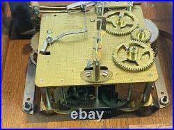 Howard Miller Regulator Wall Clock Chimes Mechanical Key 612-533 Honey Oak Works