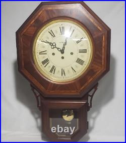 Howard Miller Regulator Westminster Chime Clock Inlaid Wood