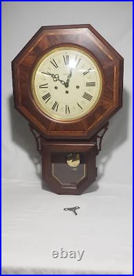 Howard Miller Regulator Westminster Chime Clock Inlaid Wood