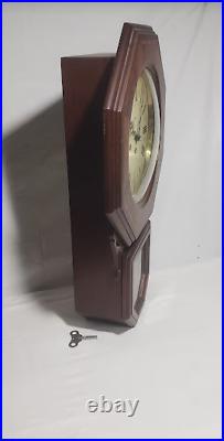 Howard Miller Regulator Westminster Chime Clock Inlaid Wood