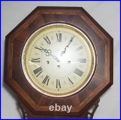 Howard Miller Regulator Westminster Chime Clock Inlaid Wood