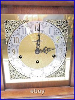 Howard Miller Samual Watson 612-429 Cherry Wood Triple Chime Mantle Clock