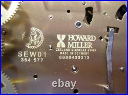 Howard Miller Samuel Watson 612-429 Triple Chime SEW 01 Movement Mantel Clock