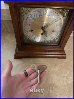 Howard Miller Samuel Watson Mantel Clock 612-429 Triple Chime WORKING With Key