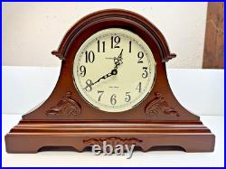 Howard Miller Sheldon Mantel Clock Americana Cherry with Quartz, Dual-Chime