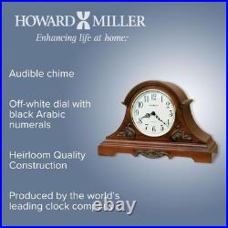 Howard Miller Sheldon Mantel Clock Americana Cherry with Quartz, Dual-Chime Mo